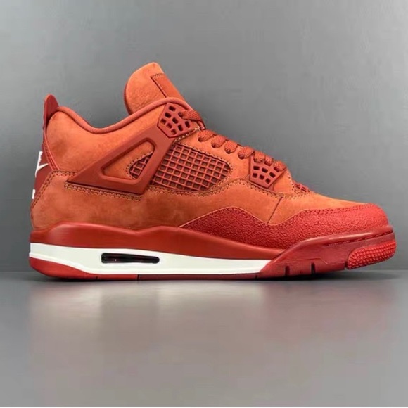Red Suede Basketball Sneakers